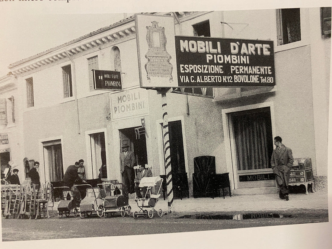 La prima bottega di Piombini Mobili 1925
