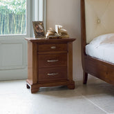 Comodino contenitore classico in legno di ciliegio con intarsio, 3 cassetti, collezione Arte Piombini Mobili Classici Italiani 8871