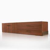 Modern TV sideboard CM2M1 100 ARC in canaletto walnut and bronze Archivio Piombini