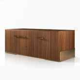 alt
Modern sideboard CS1M1 100 ARC Piombini in genuine canaletto walnut with refined satin bronze details and an essential contemporary design