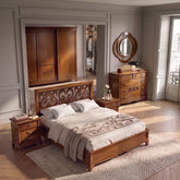 Chambre à coucher double classique complète en cerisier D'Este