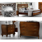 Camera da Letto con Pediera Smart Matrimoniale Classica in Ciliegio Arte Visconti