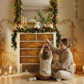 Kleine klassische Kommode mit 5 eingelegten Tizian-Schubladen