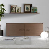 Credenza Grande Moderna Sagomata Quattro Porte Frassino F1 Nocciola Modigliani Piombini 8314F
