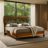 Letto Matrimoniale Classico con Testata Sagomata in Legno – Visconti