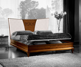Letto Matrimoniale Classico BOX Legno E Pelle Arte D'Angiò Piombini