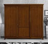 Armadio guardaroba contenitore classico in legno con piedini, 3 ante scorrevoli con decoro, collezione Arte D'Este Piombini Mobili Classici Italiani P3116 L.284-P3117 L. 246