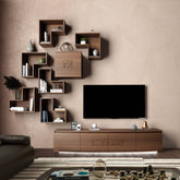 Parete Componibile Moderna In Noce 100 Modigliani Piombini COMP04