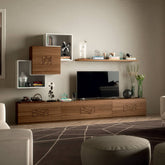 Parete Componibile Moderna In Noce Modigliani Piombini COMP01