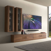 Parete Componibile Moderna In Noce Modigliani Piombini COMP12