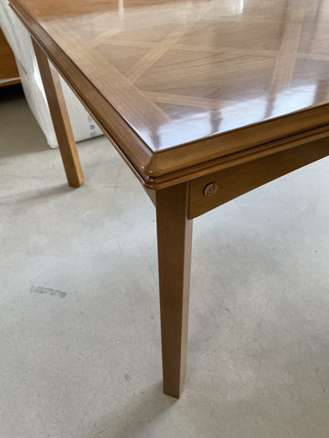 Classic square table 120X120 extendable in cherry wood parquet collection Arte Edizione Piombini