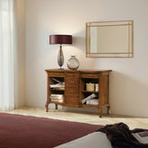 Consolle classica Tiziano RH8430G con 6 cassetti e ripiani regolabili, elegante e funzionale. Una consolle classica elegante e pratica, con 6 cassetti e ripiani regolabili. Perfetta in salotto, ingresso o dietro al divano, unisce bellezza e funzionalità.