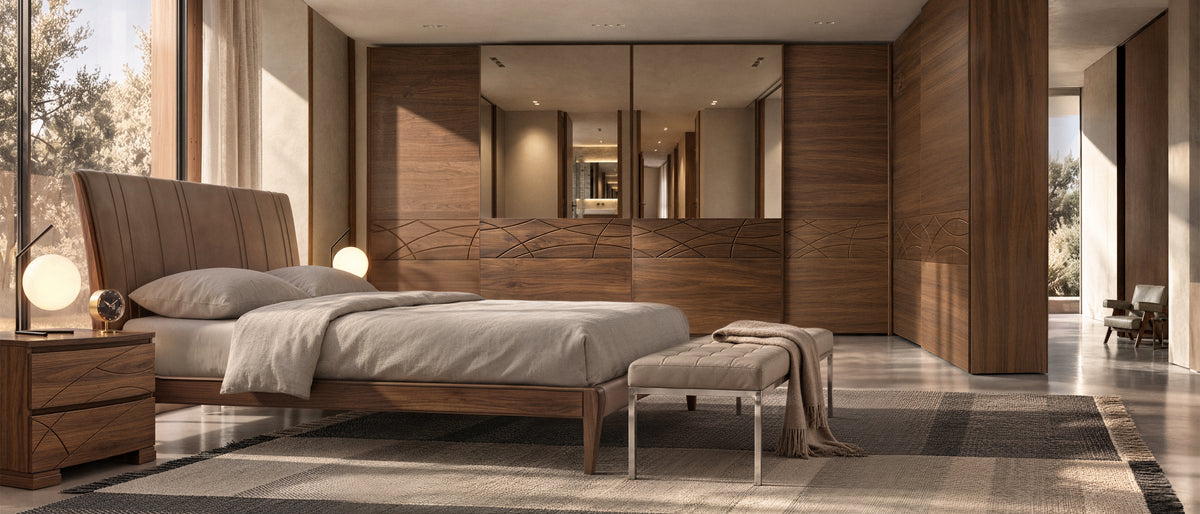 Complete Contemporary Double Bedroom Modigliani – 2-Door Sliding Wardrobe with Mirror