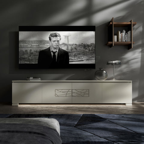 Mobile TV 4 Porte con Marmo e Luci a Led – Modigliani