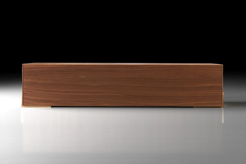 Retro completamente rifinito della credenza moderna CM2M1 100 ARC Piombini in vero noce canaletto pensata anche per centro stanza