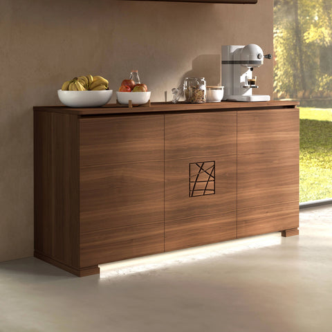 Credenza Piccola Moderna tre porte Noce Formella Modigliani Piombini 9211F