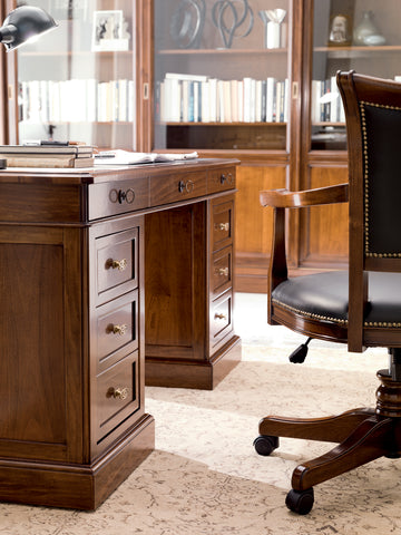 Mesa de escritorio L 180 Classic lacada en madera de cerezo Colección Arte Piombini