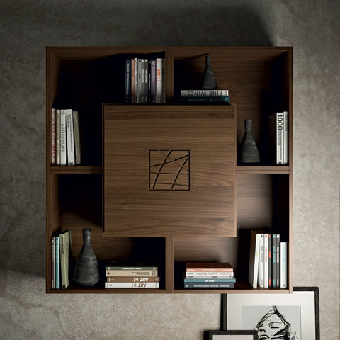 Modern Modular Wall In Modigliani Piombini Walnut