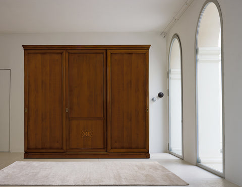 Wardrobe L 284 Classic Wooden Container Wardrobe Sliding Doors Arte Piombini Collection 