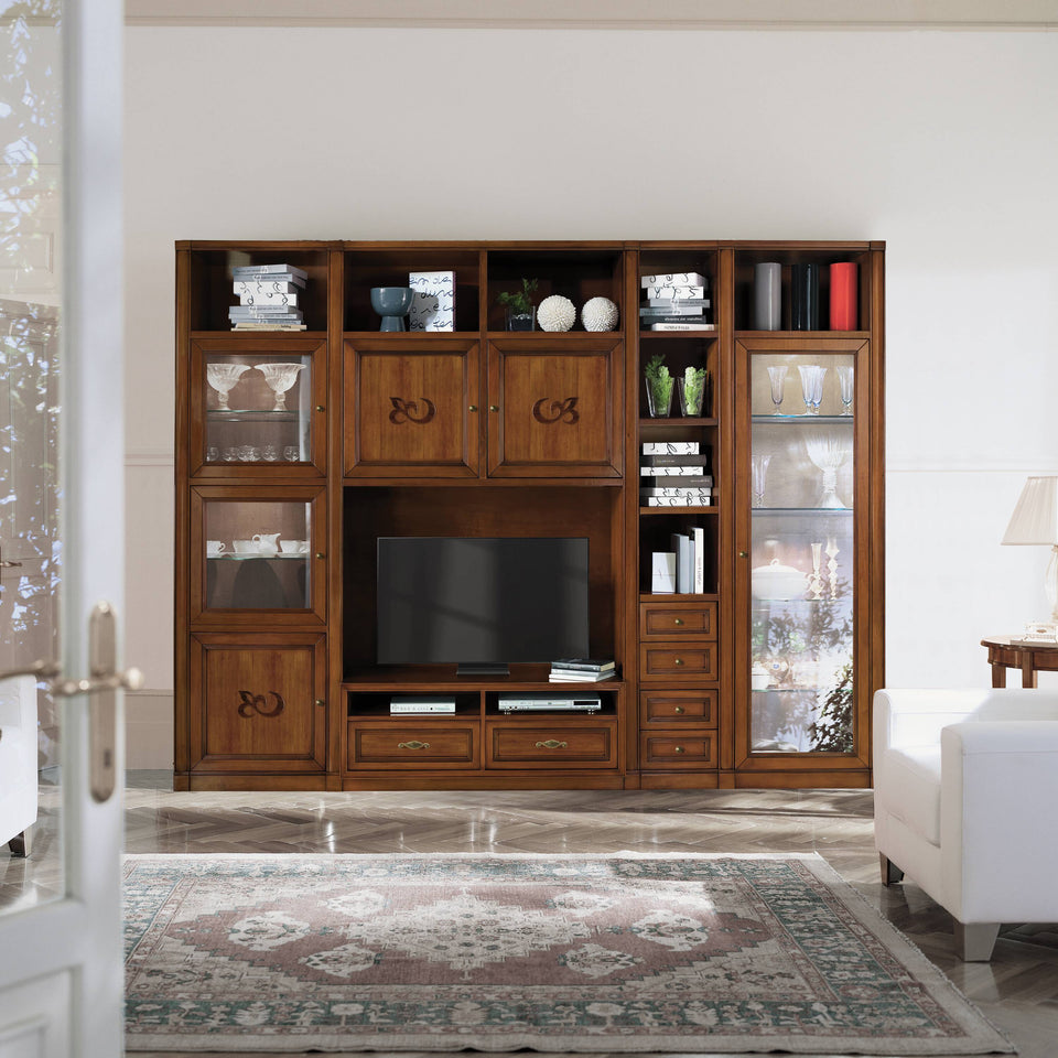 Mueble de salón clásico de madera Colección Arte D_Este Piombini Muebles Clásicos Italianos P3053