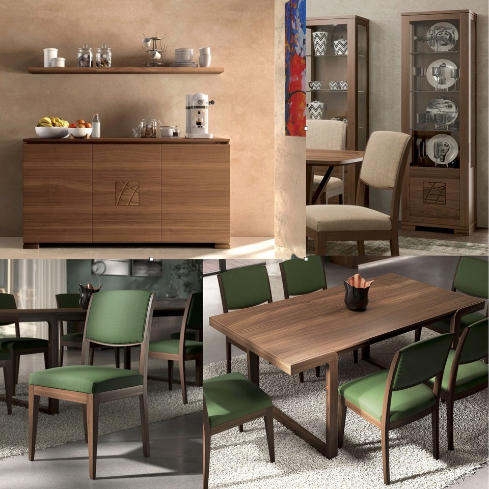 Comedor moderno en nogal Modigliani Centouno