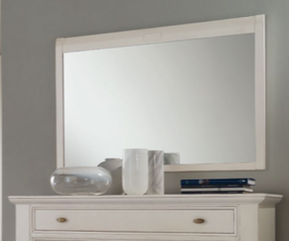 Classic Mirror Mirror 114 x 85 Rectangular Wooden Frame Cherry Finish Piombini Art Collection 