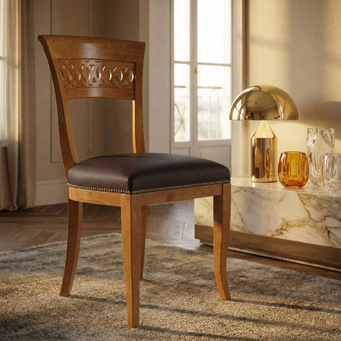 Sedia Classica In tessuto o Vera Pelle Arte Piombini Mobili Classici Italiani RD82