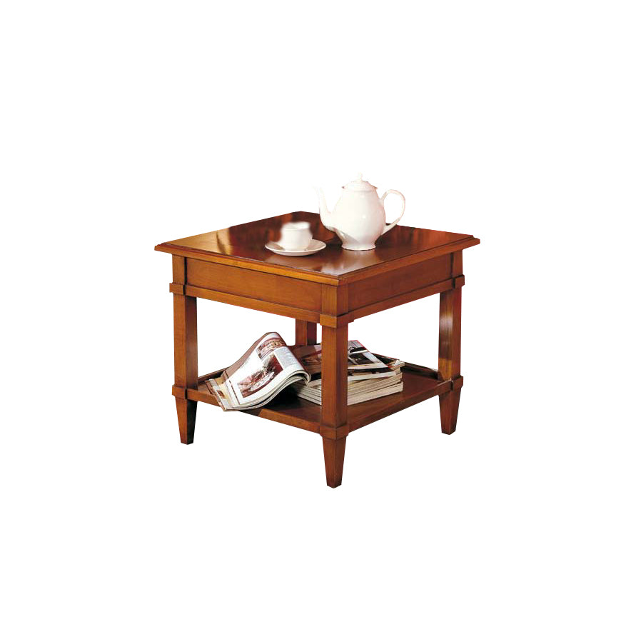 Tavolino quadrato classico in legno di ciliegio, collezione Arte Piombini Mobili Classici Italiani 60 X 60 H 54 D917