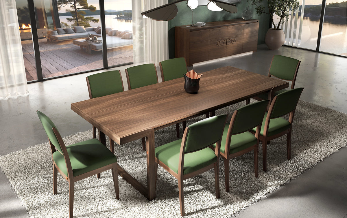 Tavolo L 240 con 8 Sedie Moderno in Noce Modigliani Piombini Mobili 8230 Noce 100