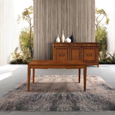 Klassischer ausziehbarer rechteckiger Tisch L 160-240 P 90 cm aus Holz Arte D'Este Piombini Collection