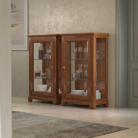 Small Classic Cherry Display Cabinet Arte Piombini Outlet