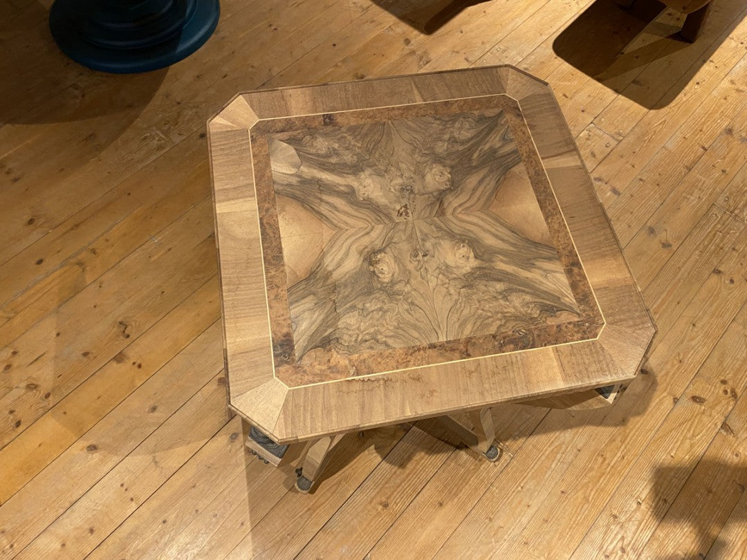 SQUARE BEDROOM WALNUT TABLE FROM THE CARPENTER'S SHOP